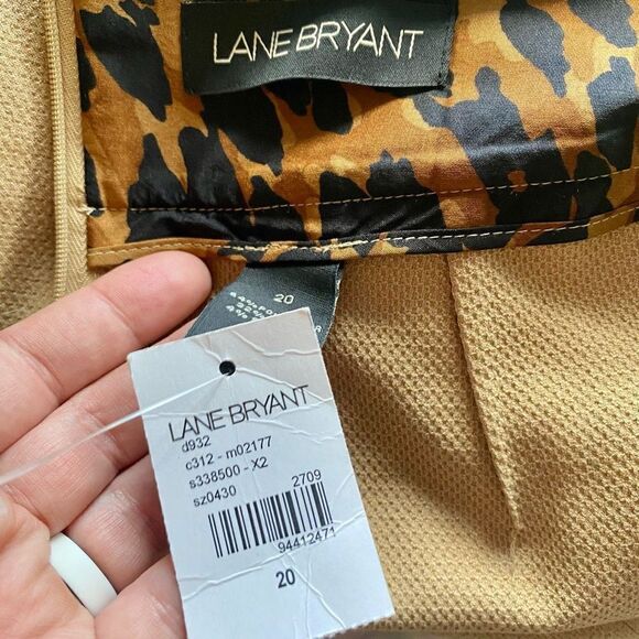 Lane Bryant Suit Separates Skirt Jacket NWT Camel Tan Knee Length Size 20 - Picture 11 of 12